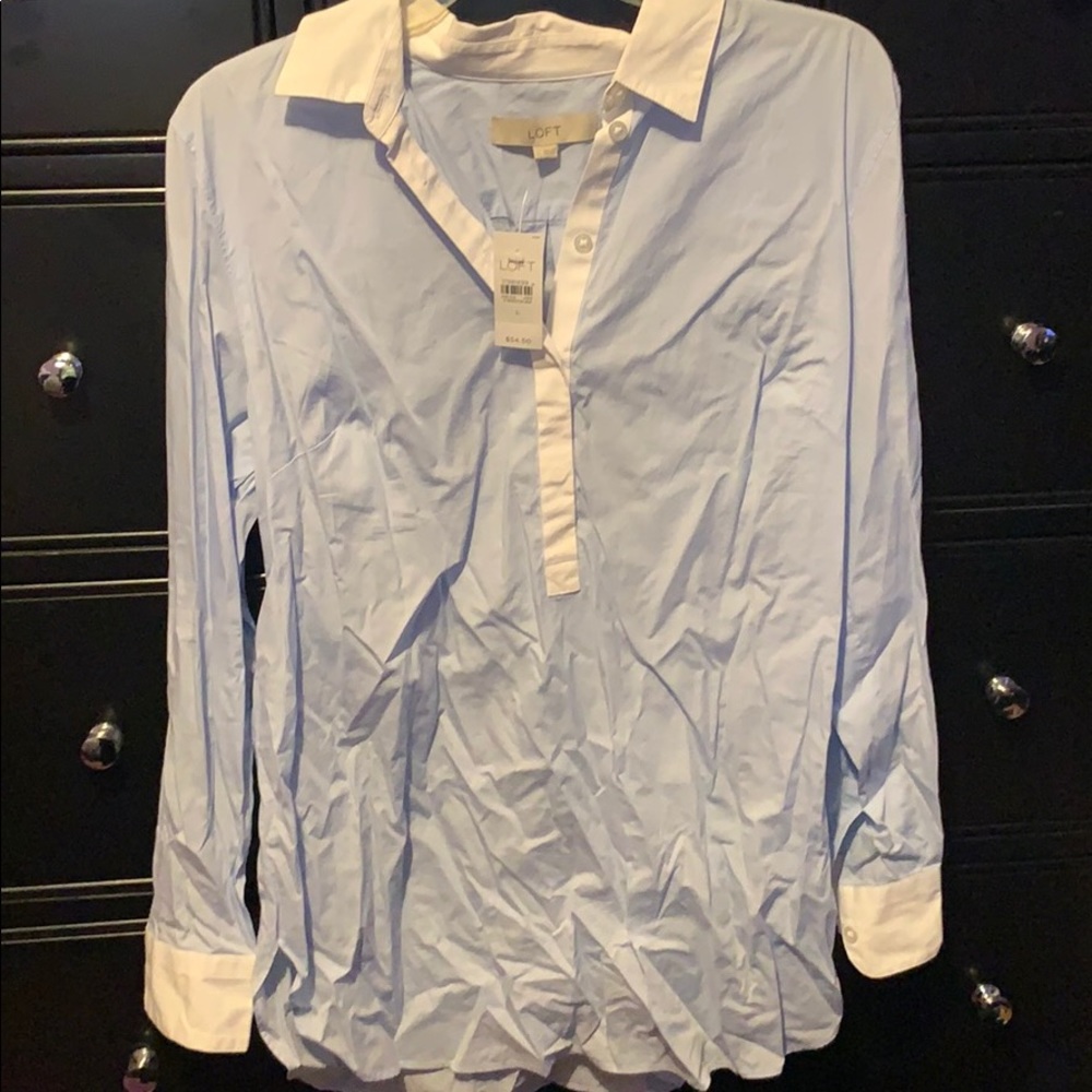 Loft light blue button down